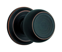 Brinks Push Pull Rotate Stafford Oil Rubbed Bronze Passage Knob KW1 1.75 in.