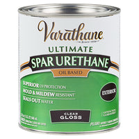 Varathane 242180H 1 Quart Crystal Clear Spar Urethane Exterior Oil Based Gloss  (Pack Of 2)