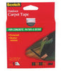 3M Scotch Water Repellent Non-Slip Withe Vinyl Reversible Outdoor Carpet Tape 1.4 W in. x 40 L ft.