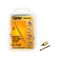 GRK Fasteners UberGrade No. 8  x 1-1/2 in. L Star Screws 100 pk