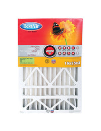 BestAir 25 in. W x 16 in. H x 3 in. D 11 MERV Pleated Air Filter (Pack of 3)