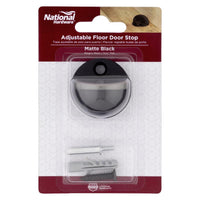 National Hardware Metal Matte Black Door Stop Mounts to floor 1.31 in. (Pack of 5)