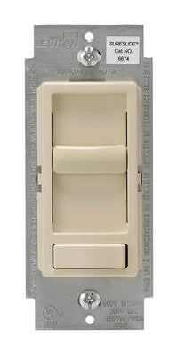 Leviton SureSlide Light Almond 600 W Preset Slide Dimmer Switch 1 pk