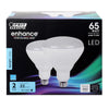 Feit Enhance BR40 E26 (Medium) LED Bulb Daylight 65 Watt Equivalence 2 pk