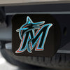 MLB - Miami Marlins Black Metal Hitch Cover - 3D Color Emblem