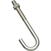 2195BC 3/8â€ x 5â€ J Bolt - Zinc Plated