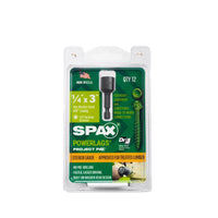 SPAX PowerLags 1/4 in. X 3 in. L Washer High Corrosion Resistant Carbon Steel Lag Screw 12 pk