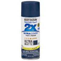 Rust-Oleum Painter's Touch 2X Ultra Cover Ultra Matte Evening Navy Spray Paint 12 oz. (Pack of 6)