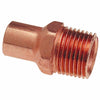 Mueller Streamline 3/4 In. Copper  X 3/4 In. Dia. Mpt Copper Street Adapter