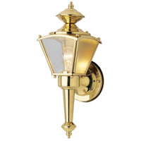 Westinghouse Polished Brass Switch Incandescent Wall Lantern