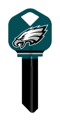 Hillman Philadelphia Eagles Brass Single Sided 66/KW1 House/Office Universal Key Blank (Pack of 6)