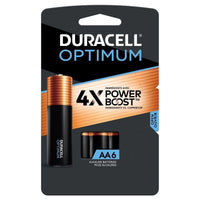 Duracell Optimum AA Alkaline Batteries 6 pk Carded