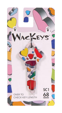 Hillman Wackey Hearts House/Office Universal Key Blank Single (Pack of 6).