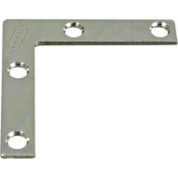 117BC 2" x 3/8" Flat Corner Brace - Zinc Plated