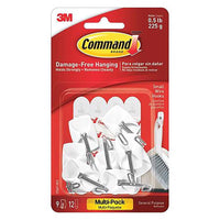 3M Command Small Plastic Hook 1-5/8 In. L 9 Pk