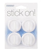 iDesign 1 in. L White Plastic Small stick on Hook 4 pk