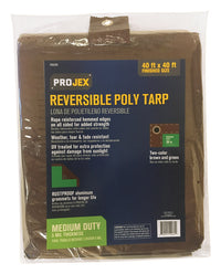 Projex 40 ft. W X 40 ft. L Medium Duty Polyethylene Tarp Brown/Green