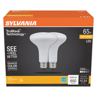 Sylvania TruWave BR30 E26 (Medium) LED Floodlight Bulb Soft White 65 Watt Equivalence 2 pk