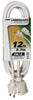 Prime Outdoor 12 ft. L White Extension Cord 16/3 SJTW