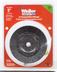 Weiler Vortec Pro 5 in. Crimped Wire Wheel Brush Carbon Steel 6000 rpm 1 pc