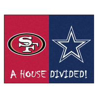 NFL House Divided - 49ers / Cowboys House Divided Rug