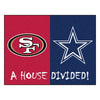 NFL House Divided - 49ers / Cowboys House Divided Rug