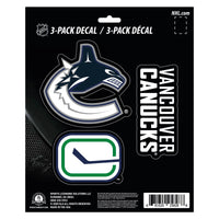 NHL - Vancouver Canucks 3 Piece Decal Sticker Set