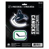 NHL - Vancouver Canucks 3 Piece Decal Sticker Set