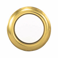 Heath Zenith Polished Brass Metal Gold/White 16V Wired Traditional Pushbutton Doorbell 0.8 D in.