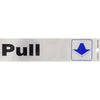 Hillman English Silver Push/Pull Decal 2 in. H X 8 in. W (Pack of 6)