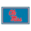 University of Mississippi (Ole Miss) Light Blue 4ft. x 6ft. Plush Area Rug