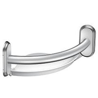 CHROME 9" GRAB BAR WITH CORNER SHELF