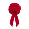 Holiday Trims Bow Red Velvet 10 inch 1 pk (Pack of 6)