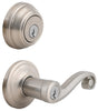 Kwikset Lido Satin Nickel Lever and Single Cylinder Deadbolt 1-3/4 in.