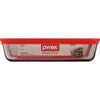 Pyrex 3 cups Food Storage Container 1 pk Clear/Red (Pack of 6)