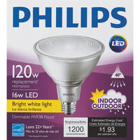 Philips PAR38 E26 (Medium) LED Floodlight Bulb Warm White 120 Watt Equivalence 1 pk