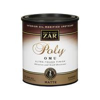 Zar Ultra Max Matte Clear Polyurethane 1 Qt.