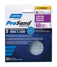 Norton ProSand 5 in. Zirconia Alumina Hook and Loop H831 Sanding Disc 60 Grit Coarse 10 pk