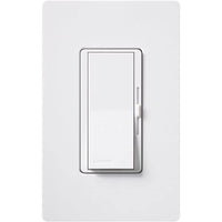 Lutron Diva White 110 W Fan/LED Dimmer Slide Switch 1 pk