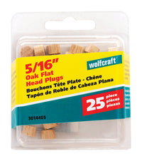 Wolfcraft Flat Natural Oak Head Plug 5/16 in. Dia. x 1/4 in. L