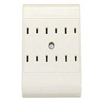 Leviton R52-49687-00W White Six Outlet Plug-In Outlet Adapter (Pack of 5)