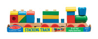 Melissa & Doug Classic Stacking Train Toddler Toy Wood Assorted 18 pc