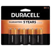 Duracell Coppertop 9-Volt Alkaline Batteries 4 pk Carded