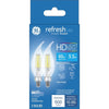 GE Lighting Refresh CAC E12 (Candelabra) LED Bulb Daylight 60 Watt Equivalence 2 pk