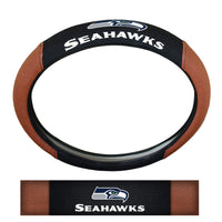 NFL - Seattle Seahawks Football Grip Steering Wheel Cover 15" Diameter