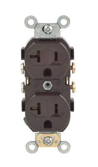 Leviton 20 amps 125 V Duplex Brown Outlet 5-20R 1 pk