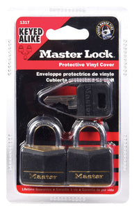 Master Lock 1 in. H X 5/16 in. W X 1-3/16 in. L Steel Double Locking Padlock Keyed Alike