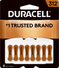 Duracell Zinc Air 312 1.4 V 185 Ah Hearing Aid Battery 8 pk