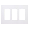 Lutron Claro White 3 gang Plastic Decorator Wall Plate 1 pk (Pack of 48)