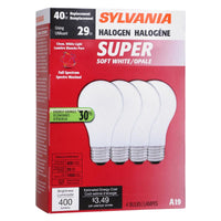 Sylvania 29 W A19 A-Line Halogen Bulb 400 lm Soft White 4 pk